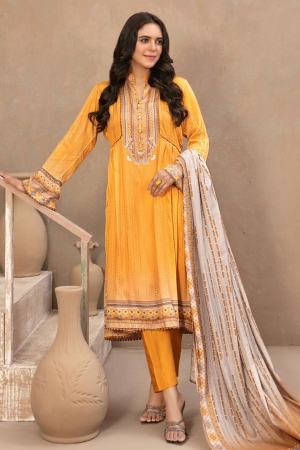 Tawakkal Fabrics Printed Satin Suits Unstitched 3 Piece TWF23ST D-9741 - Winter Collection