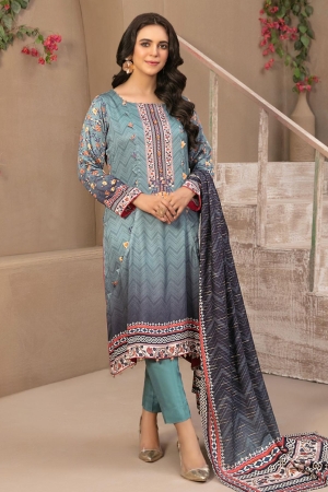 Tawakkal Fabrics Printed Satin Suits Unstitched 3 Piece TWF23ST D-9742 - Winter Collection