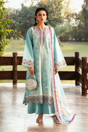 Bin Ilyas Luxury Embroidered Lawn Suits Unstitched 3 Piece BI25SE 312-A - Summer Collection