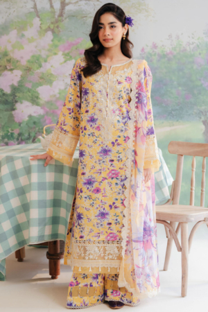 Floral Charm by Afrozeh Embroidered Lawn Suits Unstitched 3 Piece AL-24-V1-01 Tuscany - Summer Collection