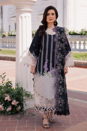 Ivy Bloom by Parishay Embroidered Lawn Suit Unstitched 3 Piece PR25IB IVY-02 - Summer Collection