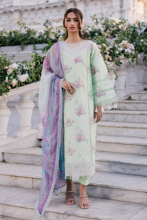 Ivy Bloom by Parishay Embroidered Lawn Suit Unstitched 3 Piece PR25IB IVY-11 - Summer Collection