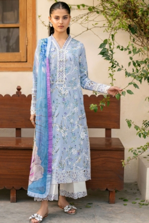 Aashiyana by Roheenaz Embroidered Lawn Suits Unstitched 3 Piece RN25AL RNZ-05 A Areesha - Summer Collection