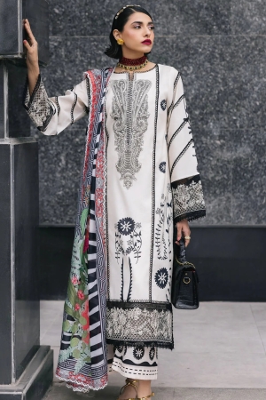 Broadway by Mahnur Embroidered Lawn Suits Unstitched 3 Piece MN25B D-05 Freesia - Summer Collection