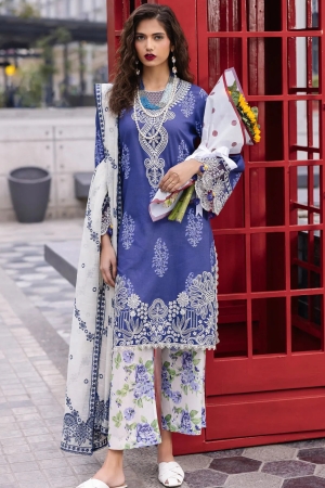 Broadway by Mahnur Embroidered Lawn Suits Unstitched 3 Piece MN25B D-10 Tulip - Summer Collection
