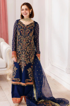 Dastan-E-Jashan by Charizma Embroidered Chiffon Suit Unstitched 3 Piece CR25DJ DJ5-07 - Formals Collection