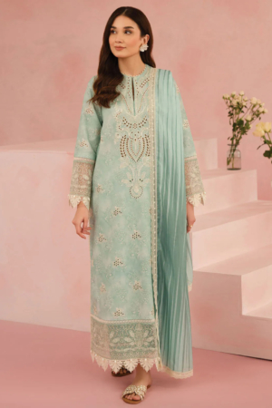Floral Charm by Afrozeh Embroidered Lawn Suits Unstitched 3 Piece AF25FC D-02 Leonora - Summer Collection