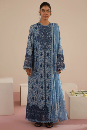 Floral Charm by Afrozeh Embroidered Lawn Suits Unstitched 3 Piece AF25FC D-05 Kalina - Summer Collection