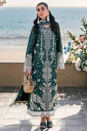 Qalamkar Chikankari Lawn Suits Unstitched 3 Piece QLM25SL FK-13 Eliza - Summer Collection