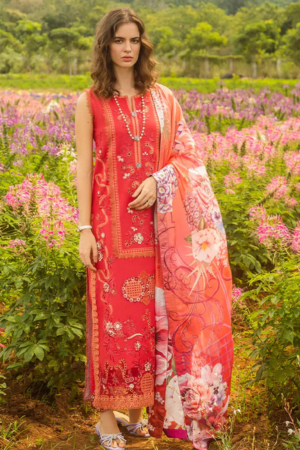 Secret Garden by Mushq Embroidered Lawn Suit Unstitched 3 Piece MQ25SG D-04 B Wanderlust Blooms - Summer Collection