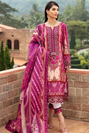 Springtime Ballet by Gulaal Embroidered Lawn Suits Unstitched 3 Piece GL24SB D-11 Alaara - Spring Summer Collection