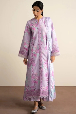 The Bare Minimum by Ayzel Embroidered Lawn Suit Unstitched 3 Piece AAF25BM D-01 Moon Flower - Summer Collection