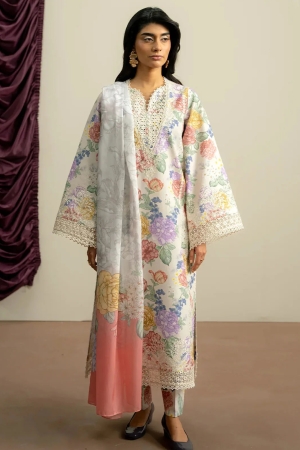 The Bare Minimum by Ayzel Embroidered Lawn Suit Unstitched 3 Piece AAF25BM D-10 Velouria - Summer Collection