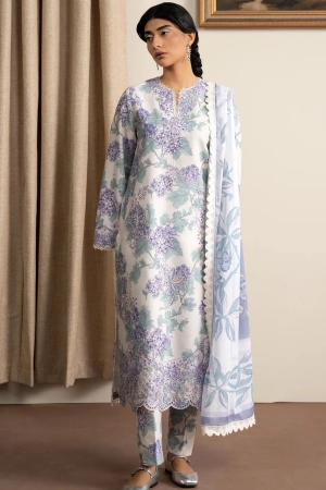 The Bare Minimum by Ayzel Embroidered Lawn Suit Unstitched 3 Piece AAF25BM D-11 Bloomsway - Summer Collection