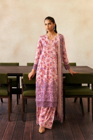 Daybreak by Afrozeh Embroidered Lawn Suits Unstitched 3 Piece AF25DB D-09 Dusk Laced - Summer Collection