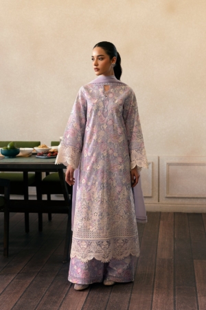 Daybreak by Afrozeh Embroidered Lawn Suits Unstitched 3 Piece AF25DB D-06 Dust Lit - Summer Collection