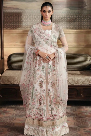 Rajbari - Sage Luxe Embroidered Wedding Suits Unstitched 4 Piece RK- D-05 – Wedding Collection-