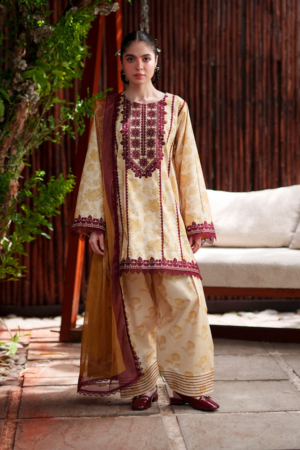 Laanem by Saira Rizwan Unstitched Embroidered Lawn 3 Piece Suit SR26ULL ZAREEN-A - Summer Collection