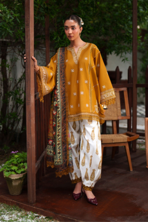 Laanem by Saira Rizwan Unstitched Embroidered Lawn 3 Piece Suit SR26ULL ZOYA-B - Summer Collection