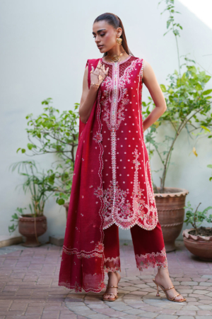 Heritage Dore by Bin Ilyas Unstitched Embroidered Lawn 3 Piece Suit BI26UHD 17-6A - Summer Collection