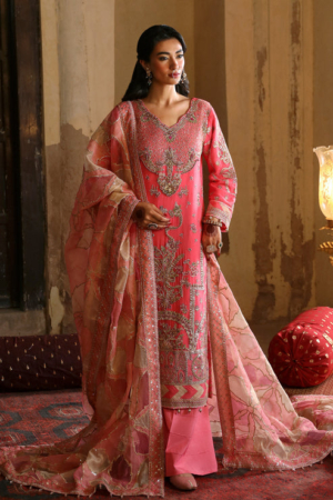 Emaan Adeel Embroidered Chiffon Suits Unstitched 3 Piece EA24DD Zaarbakht - Formals Collection