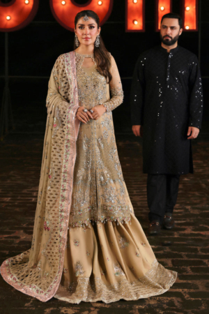 Jhoomro by Nureh Wedding Embroidered Chiffon Suits Unstitched 4 Piece NU25JF NL-85 - Formals Collection