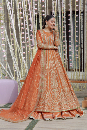 Gulmina Wedding Embroidered Chiffon Suits Unstitched 3 Piece GLM25EU D-06 - Formals Collection