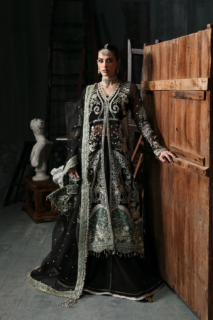 Sardinia Wedding Embroidered Organza Suits Unstitched 3 Piece D-1201 Lumen - Formals Collection