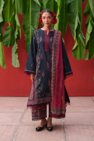 Laanem by Saira Rizwan Unstitched Embroidered Lawn 3 Piece Suit SR26ULL AZAI-A - Summer Collection