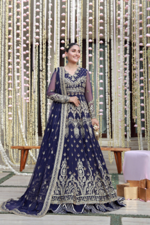 Gulmina Wedding Embroidered Chiffon Suits Unstitched 3 Piece GLM25EU D-04 - Formals Collection