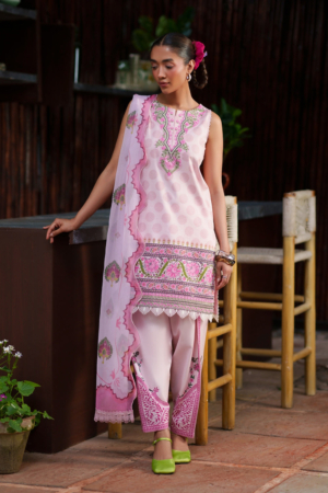 Laanem by Saira Rizwan Unstitched Embroidered Lawn 3 Piece Suit SR26ULL AZURA-B - Summer Collection