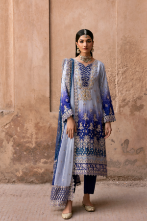 The Empress by Emaan Adeel Embroidered Chiffon Suits Unstitched 3 Piece EA25TE D-09 Aurevia - Formals Collection