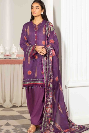 Mausummery Luxury Printed Lawn Unstitched 3 Piece Suit - MUSV2L7 - Crystal - Summer Collection