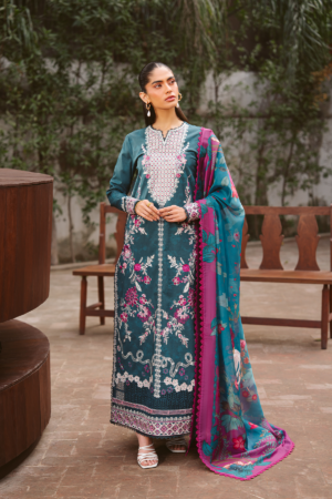 Serein By Ayzel Embroidered Lawn Suit Unstitched 3 Piece SAY26R ZENVIA - Summer Collection