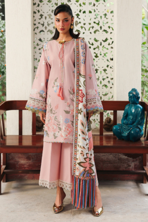 Lumina by Bin Ilyas Unstitched Embroidered Lawn 3 Piece Suit BI26UL L7 1A - Summer Collection