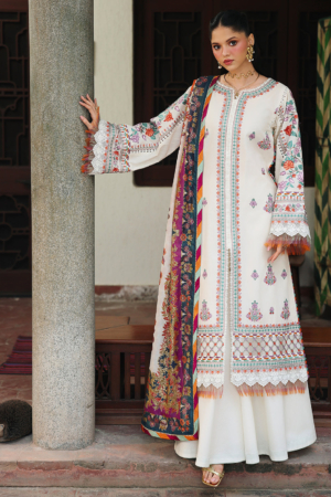 Lumina by Bin Ilyas Unstitched Embroidered Lawn 3 Piece Suit BI26UL L7 4B - Summer Collection