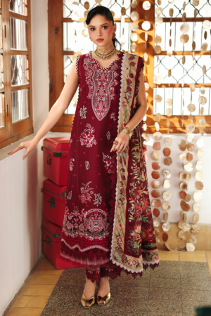 Lumina by Bin Ilyas Unstitched Embroidered Lawn 3 Piece Suit BI26UL L7 6A - Summer Collection
