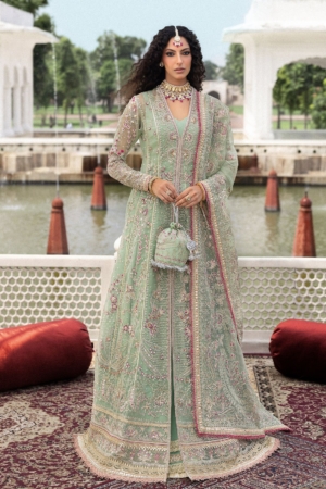 Sardinia Wedding Embroidered Suit Unstitched 3 Piece SRD24B 606 Bahar Bano - Formal Collection