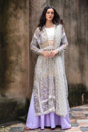 Lavie Haute by Esmel Unstitched Wedding Embroidered Net Suits 3 Piece EML25WU D-101 Naiora - Wedding Collection