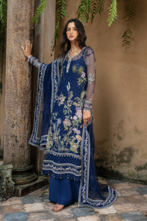 Lavie Haute by Esmel Unstitched Wedding Embroidered Net Suits 3 Piece EML25WU D-102 Seraine - Wedding Collection