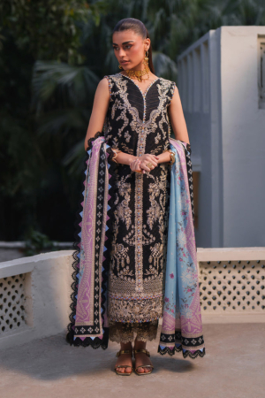 Heritage Dore by Bin Ilyas Unstitched Embroidered Lawn 3 Piece Suit BI26UHD 17-1B - Summer Collection