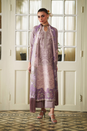 Heritage Dore by Bin Ilyas Unstitched Embroidered Lawn 3 Piece Suit BI26UHD 17-7B - Summer Collection