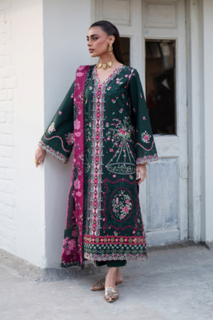 Heritage Dore by Bin Ilyas Unstitched Embroidered Lawn 3 Piece Suit BI26UHD 17-4B - Summer Collection