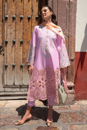 Hemline Odyssey by Mushq Unstitched Embroidered Lawn 3 Piece Suit MU26UHO HUNSS250401 ALBA - Summer Collection