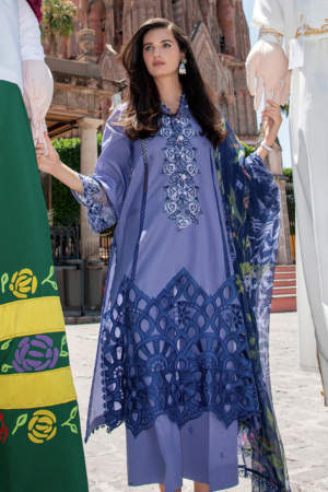 Hemline Odyssey by Mushq Unstitched Embroidered Lawn 3 Piece Suit MU26UHO HUNSS250408 JUANA - Summer Collection
