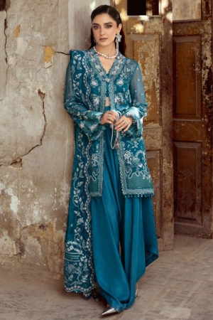 Qalamkar Embroidered Chiffon Suits Unstitched 3 Piece QLM25QC WC-04 Nessa - Formals Collection