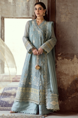Qalamkar Embroidered Chiffon Suits Unstitched 3 Piece QLM25QC WC-07 Viven - Formals Collection