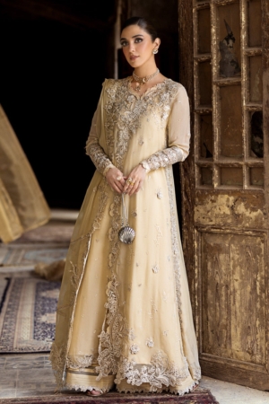Qalamkar Embroidered Chiffon Suits Unstitched 3 Piece QLM25QC WC-07 Heela - Formals Collection
