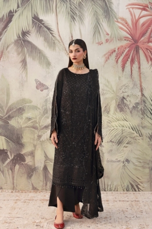 Romansiyyah by Emaan Adeel Embroidered Chiffon Suits Unstitched 3 Piece EA25RLF Zareenah - Formals Collection