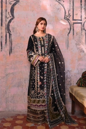 Sahiba By Qalamkar Embroidered Suits Unstitched 3 Piece QLM23SB Mahenoor - Luxury Formal Collection